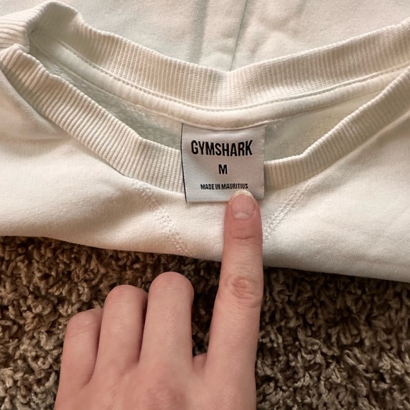 Gymshark Tops - White Oversized Gymshark Crewneck